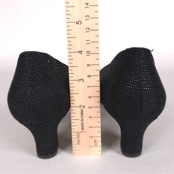 BRUNO MAGLI Women’s HANDMADE IN‎ ITALY Textured LEATHER Heels Black Size 8.5 AA - Picture 11 of 14